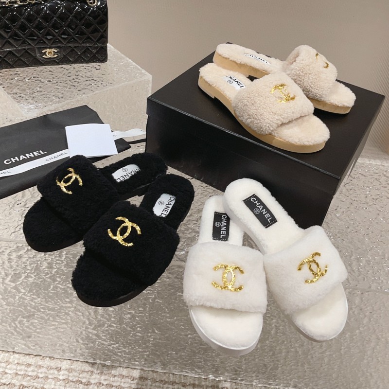 Chanel Wool Slippers