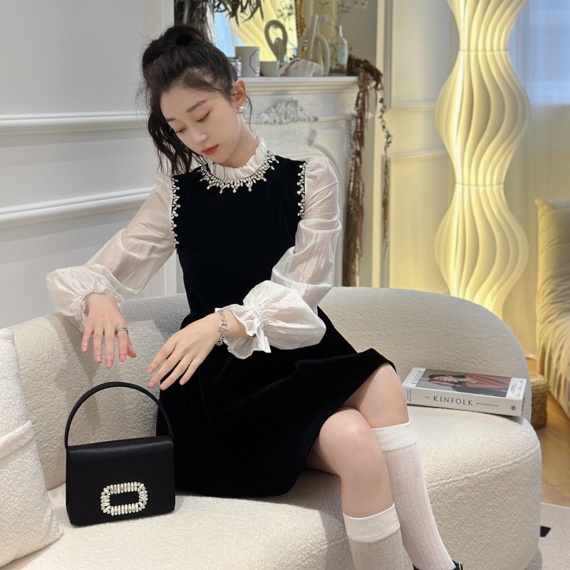 MiuMiu Long Sleeves Velvet Dress 