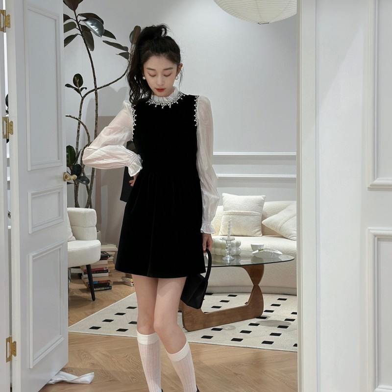 MiuMiu Long Sleeves Velvet Dress 