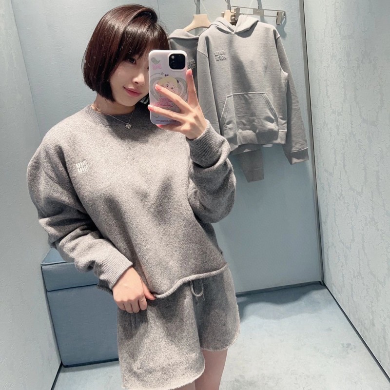 MiuMiu Wool Shirt & Shorts Set