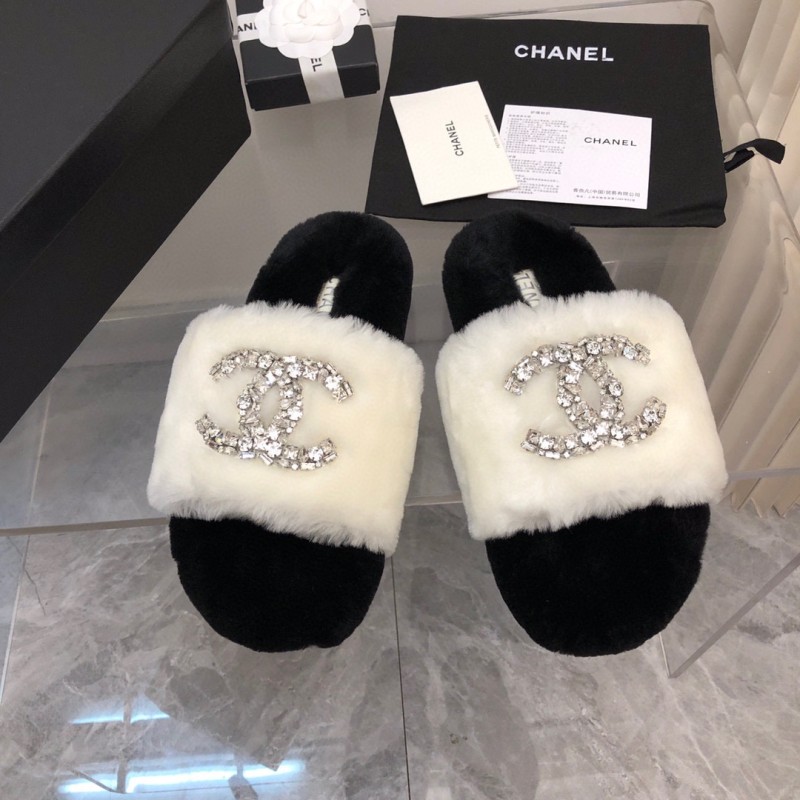 Chanel Fur Slippers