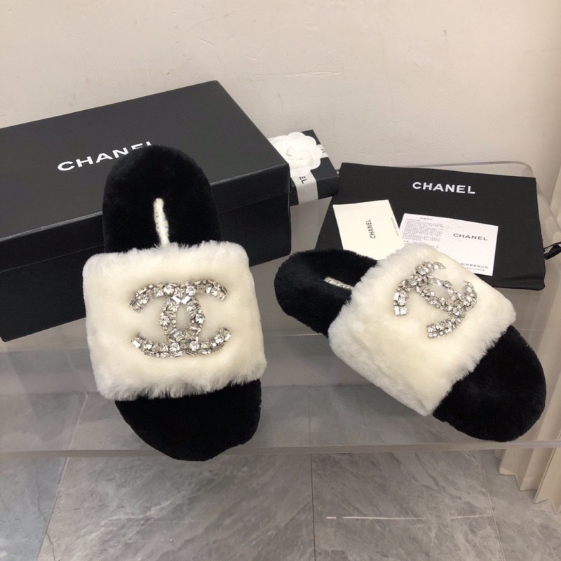 Chanel Fur Slippers