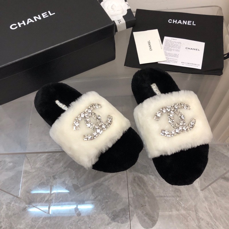 Chanel Fur Slippers