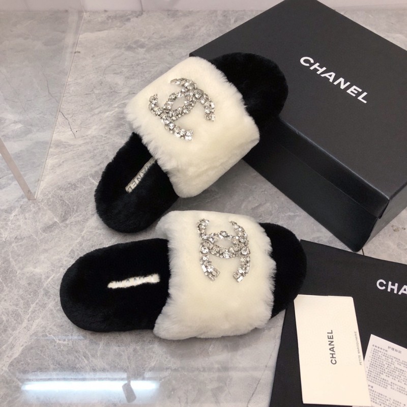 Chanel Fur Slippers