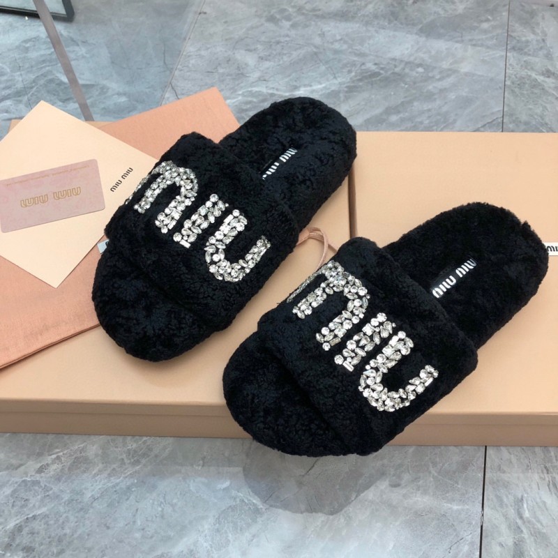 MiuMiu Fur Slippers