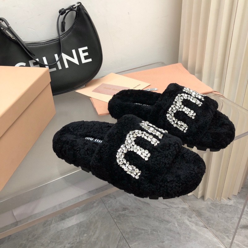 MiuMiu Fur Slippers