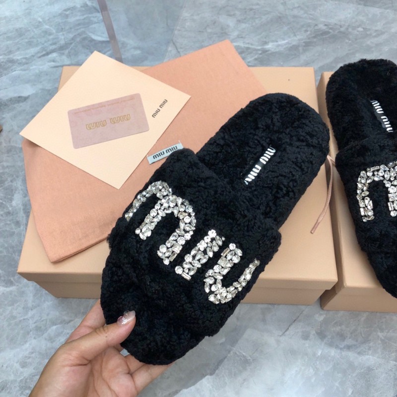 MiuMiu Fur Slippers