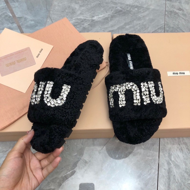 MiuMiu Fur Slippers