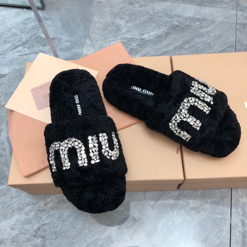 MiuMiu Fur Slippers