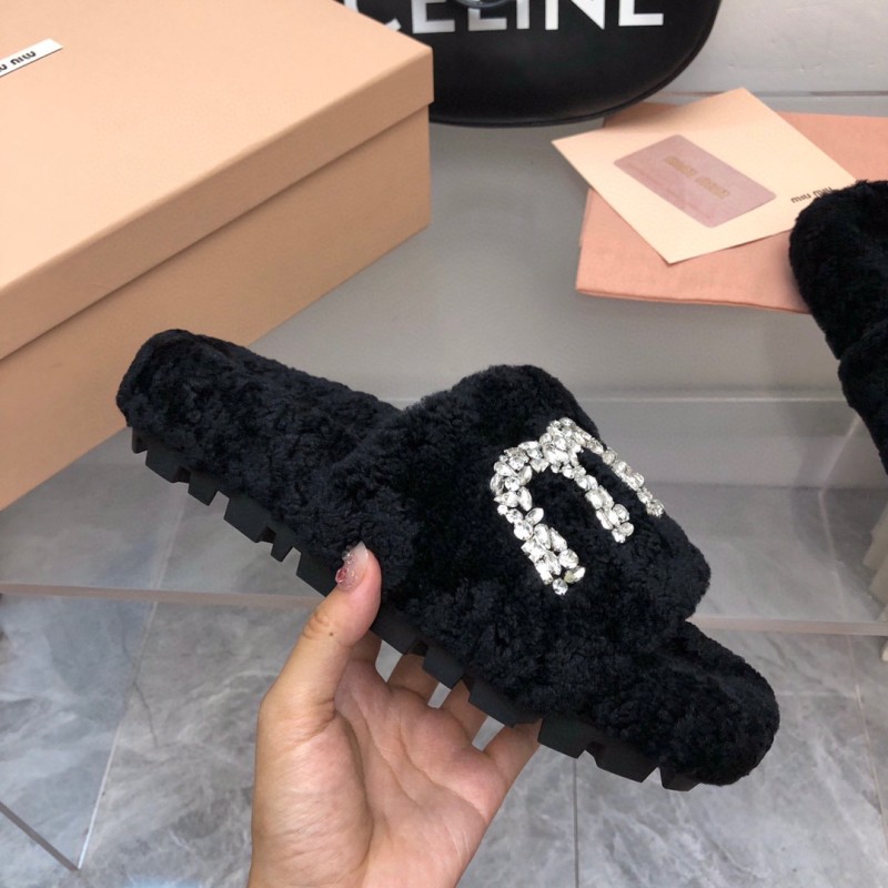 MiuMiu Fur Slippers