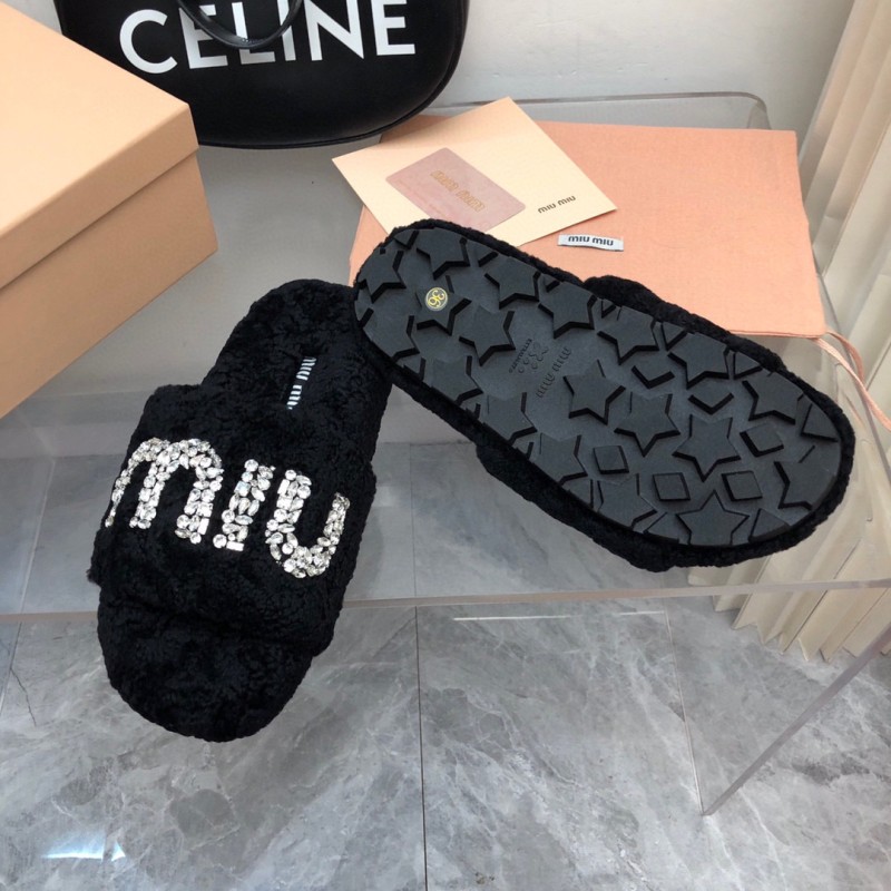 MiuMiu Fur Slippers