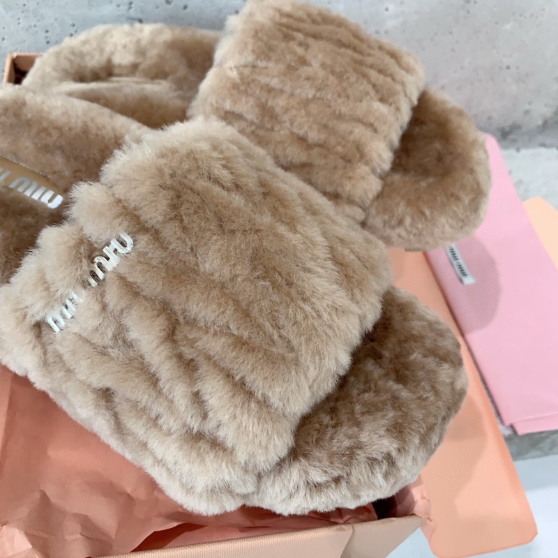 MiuMiu Fur Slippers