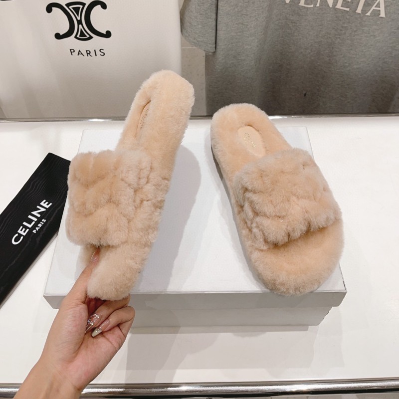 Celine Fur Slippers