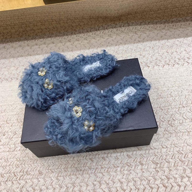 Chanel Fur Slippers