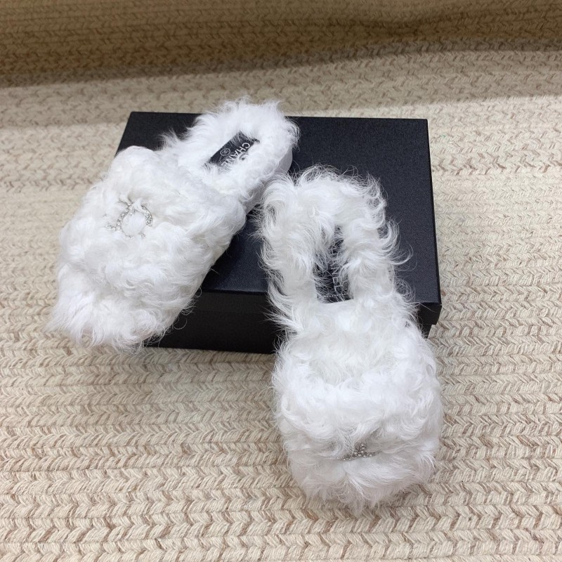 Chanel Fur Slippers