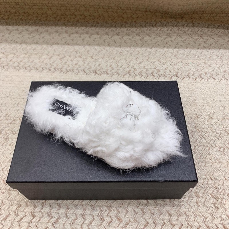 Chanel Fur Slippers