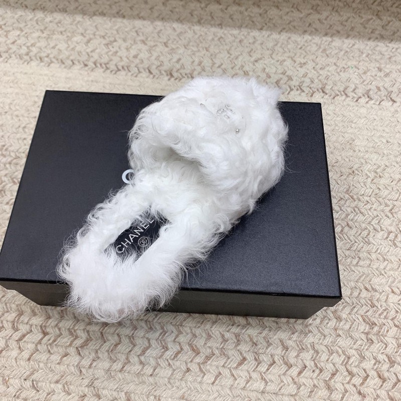 Chanel Fur Slippers