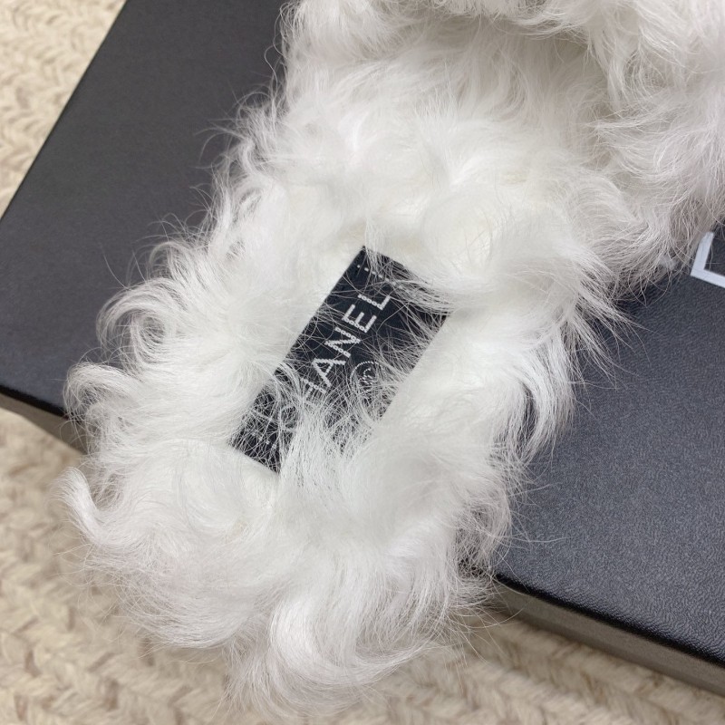 Chanel Fur Slippers