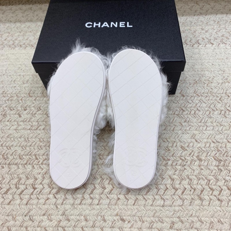 Chanel Fur Slippers