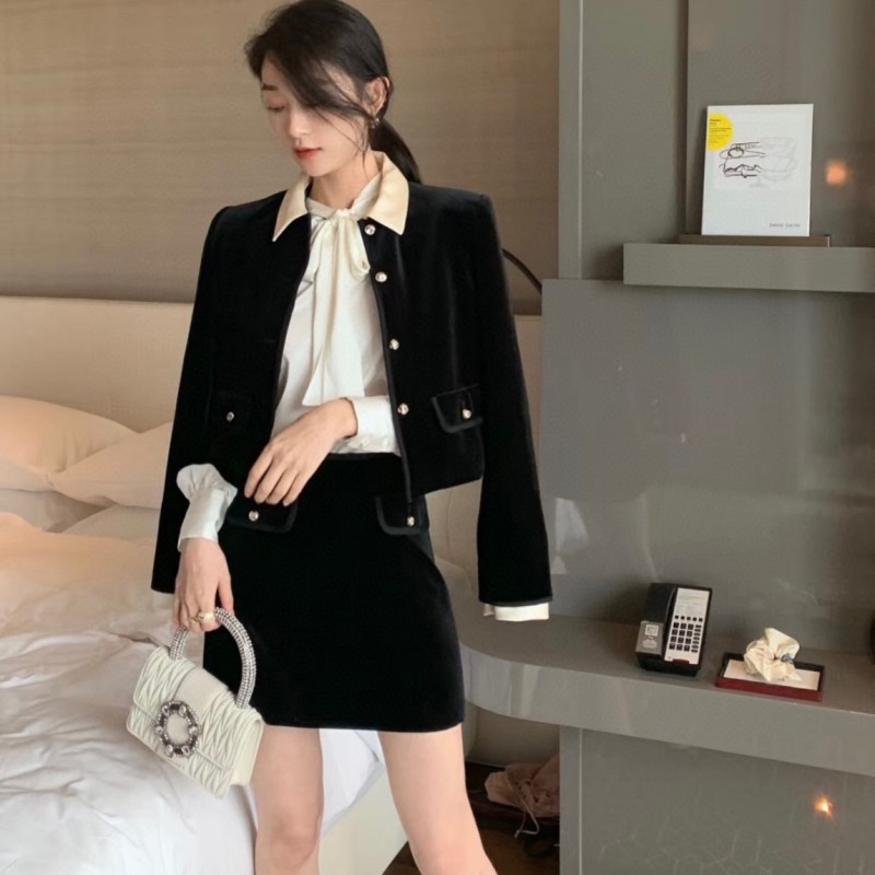 MiuMiu Velvet Jacket & Skirt