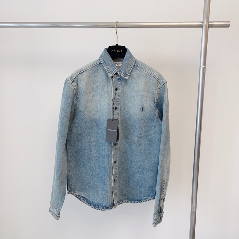 YSL Denim Long Sleeves Shirt