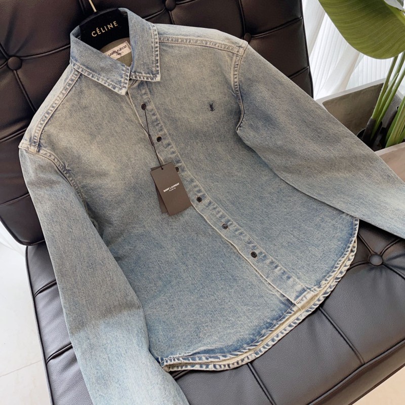 YSL Denim Long Sleeves Shirt