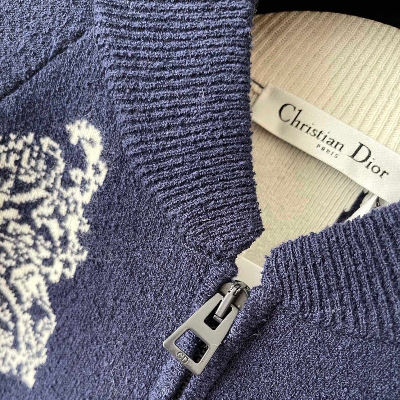 Dior Wool Zipper Cardigan