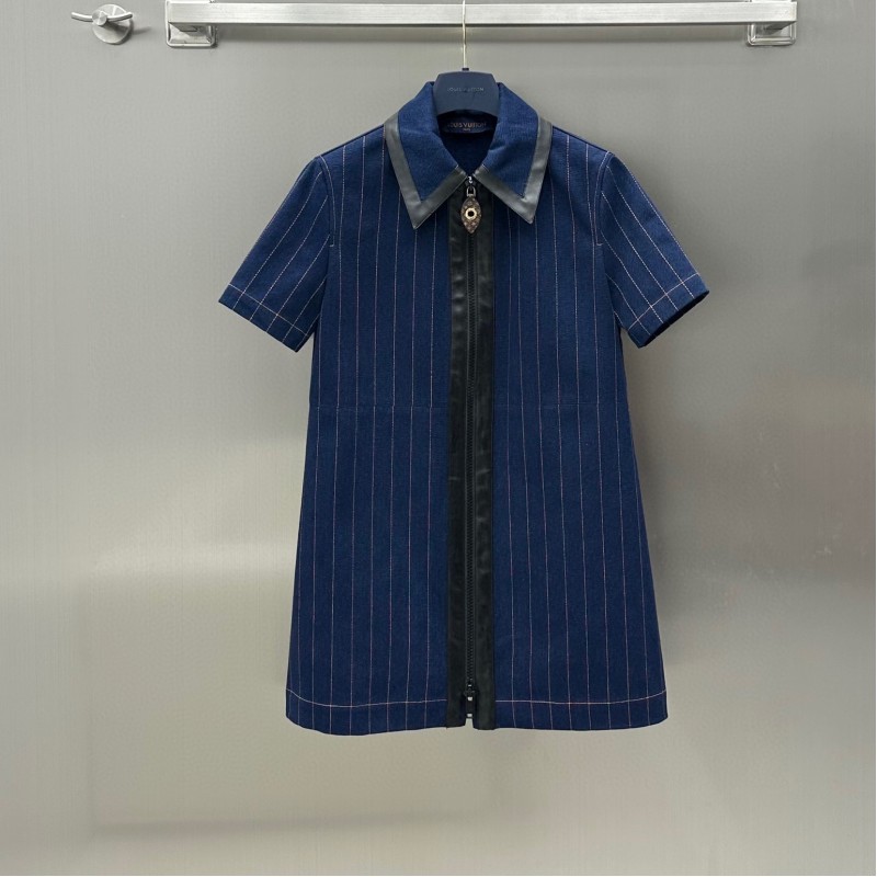 LV Denim Shirt Dress