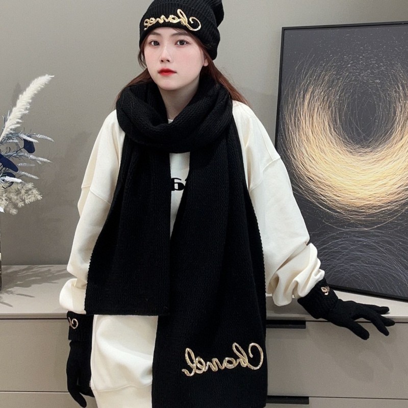 Chanel Scarf / Beanie Hat / Glove