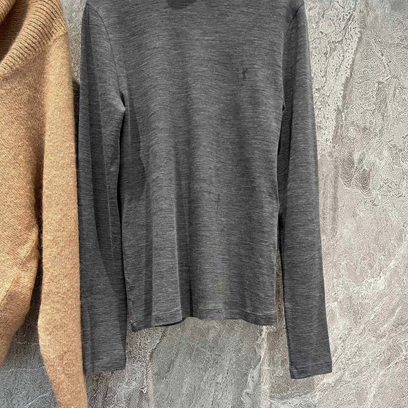 YSL Wool Turtleneck Long Sleeves Shirt