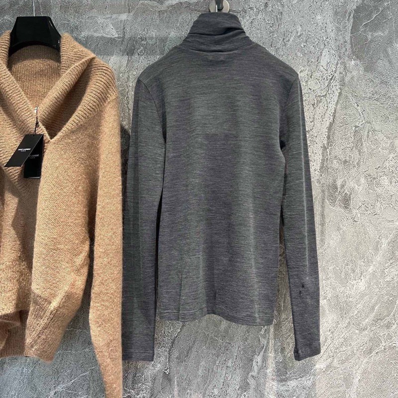 YSL Wool Turtleneck Long Sleeves Shirt