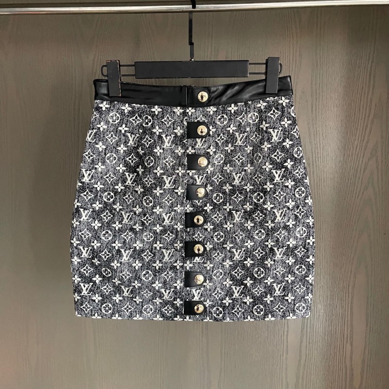 LV Denim Skirt