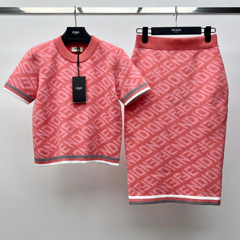 Fendi Knit Shirt & Skirt