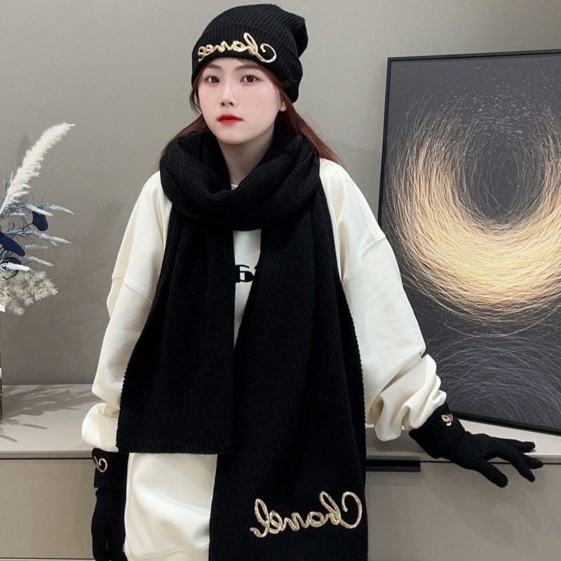 Chanel Scarf / Beanie Hat / Glove