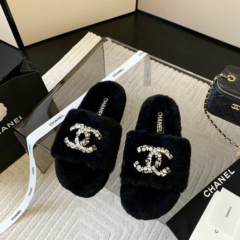 Chanel 毛拖