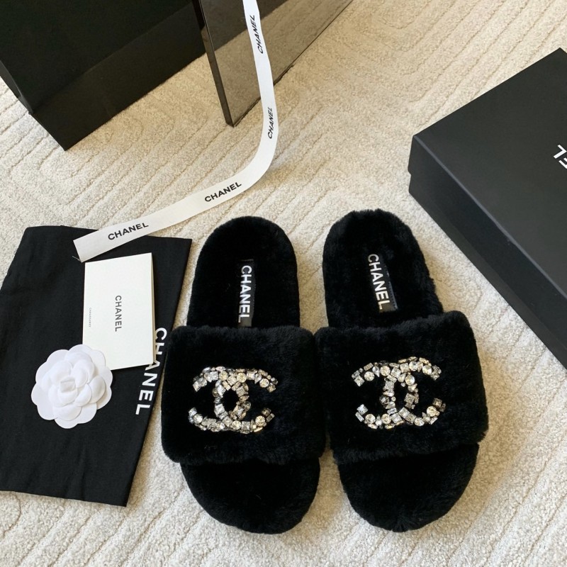 Chanel 毛拖