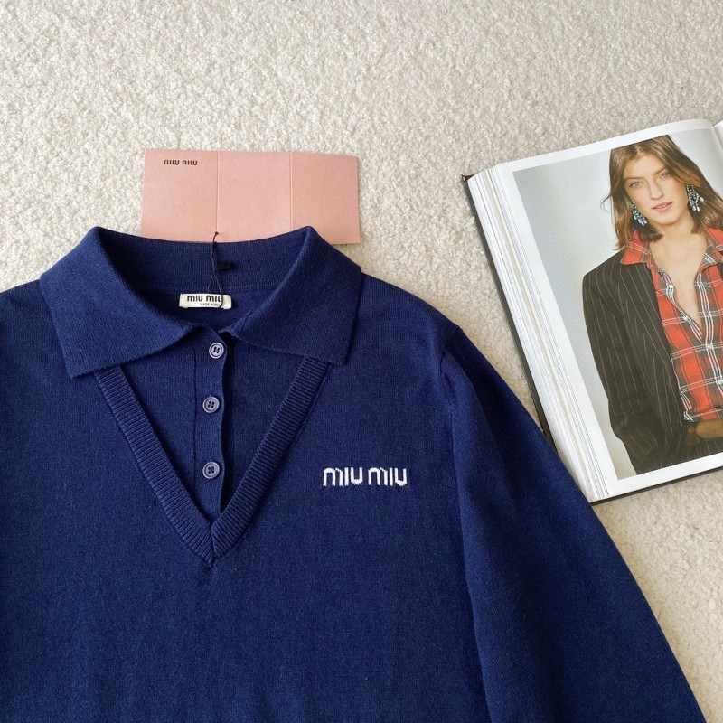 MiuMiu Knit Long Sleeves Shirt