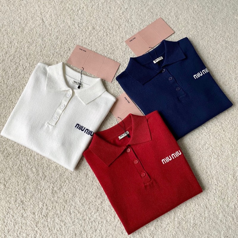 MiuMiu Knit Polo Tee