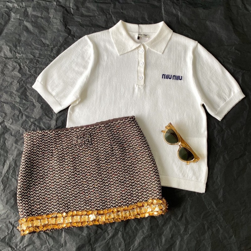 MiuMiu Knit Polo Tee