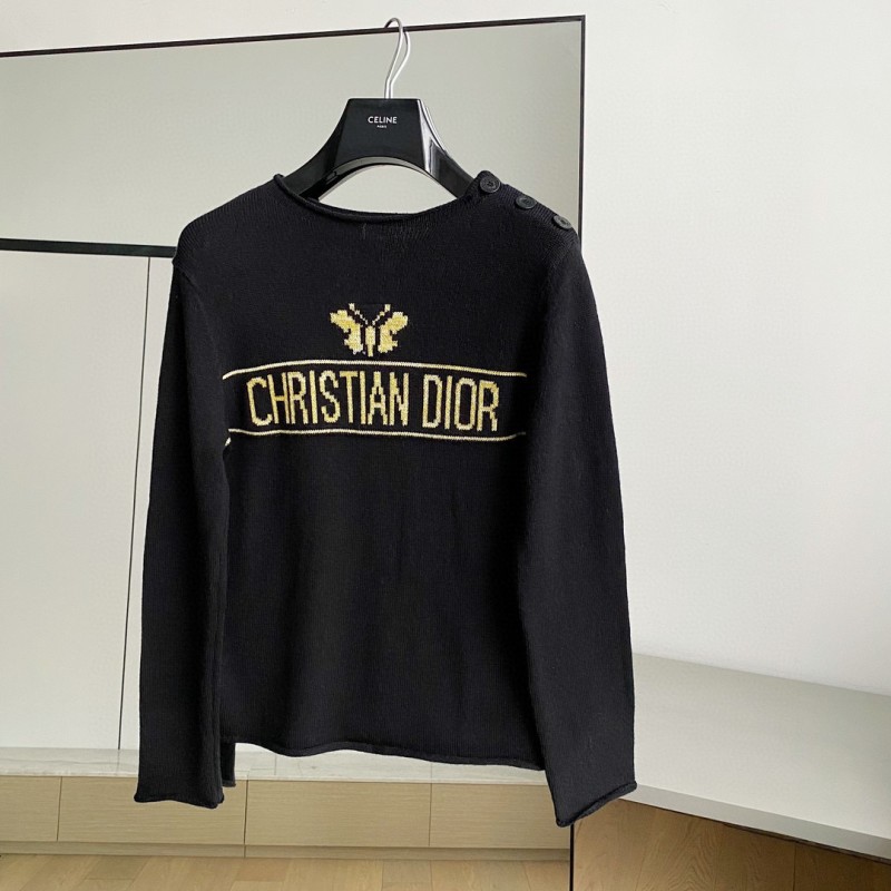 Dior Knit Shoulder Buckle Shirt