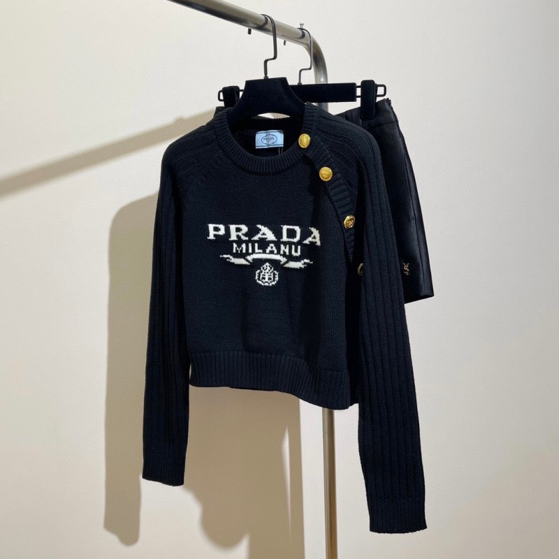 Prada Knit Shoulder Buckle Sweater