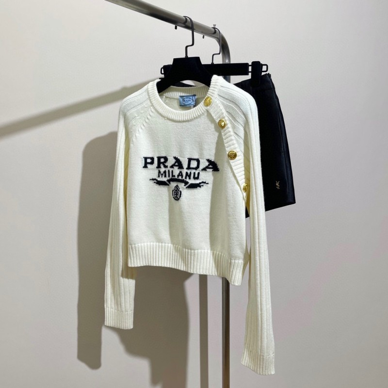 Prada Knit Shoulder Buckle Sweater