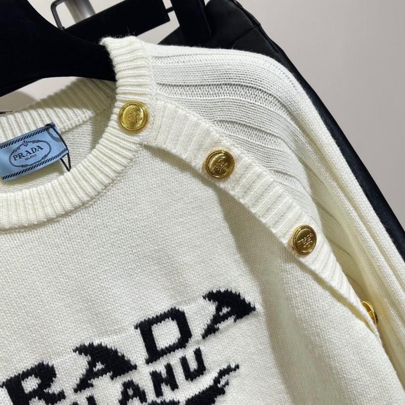 Prada Knit Shoulder Buckle Sweater