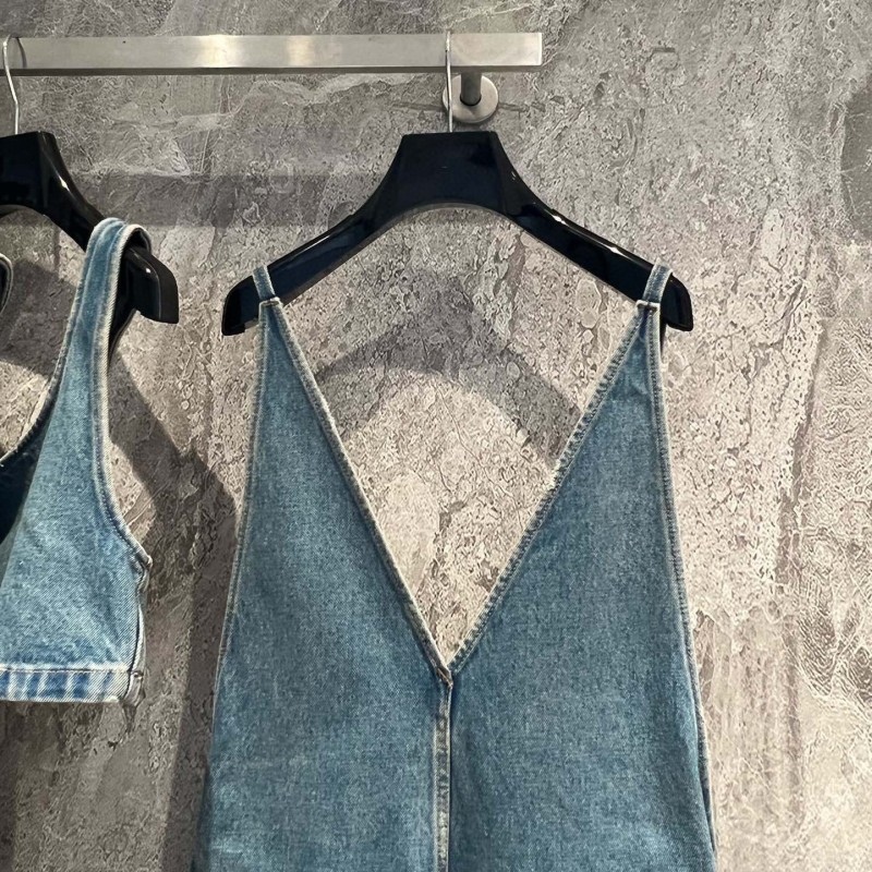 Prada Denim Long Jumpsuit 