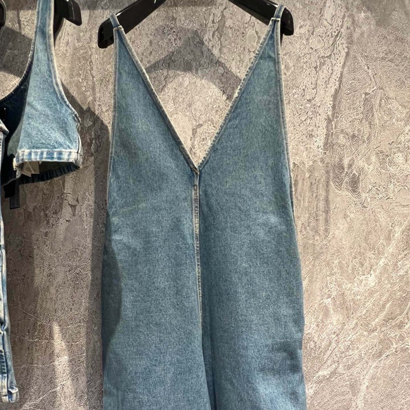 Prada Denim Long Jumpsuit 