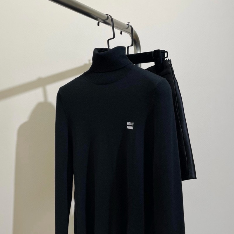 MiuMiu Turtleneck Long Sleeves Shirt