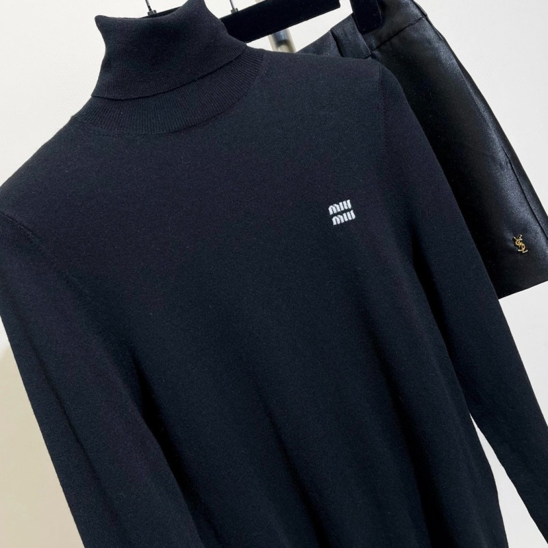 MiuMiu Turtleneck Long Sleeves Shirt