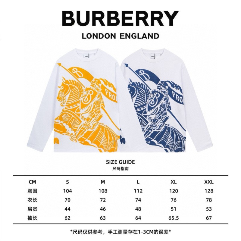 Burberry Unisex Long Sleeves Tee