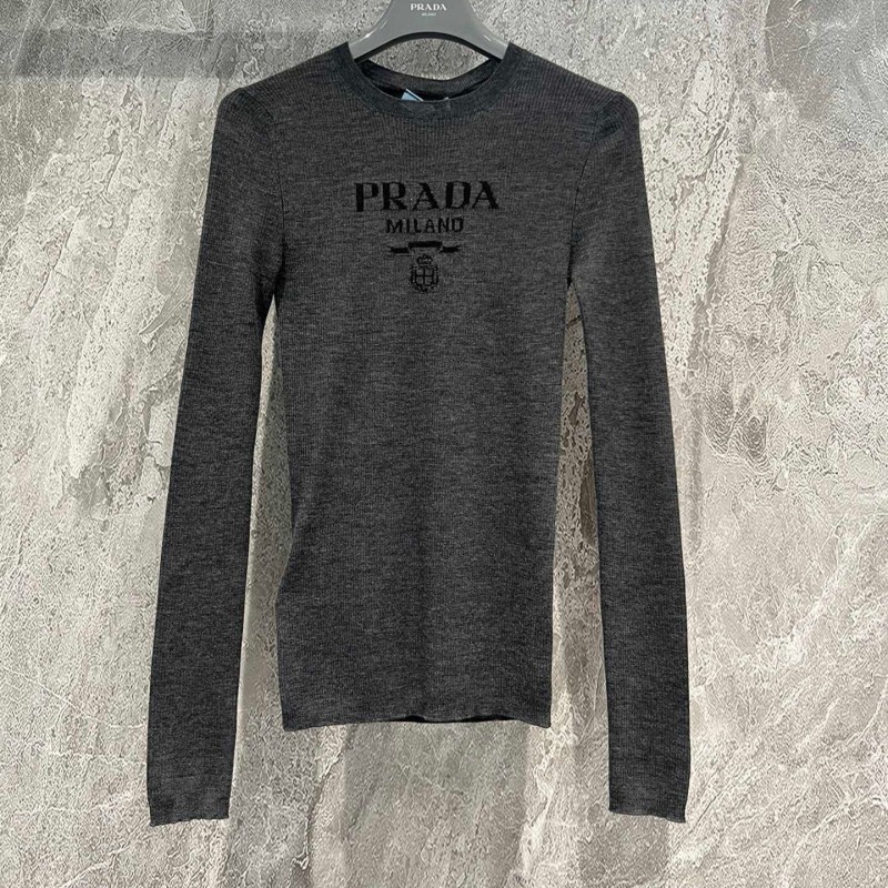 Prada Wool Knit Long Sleeves Shirt