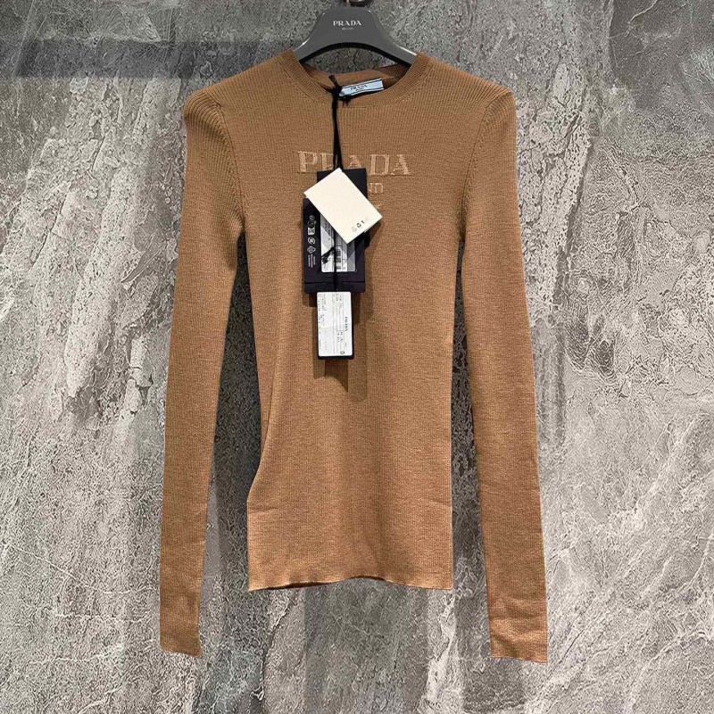 Prada Wool Knit Long Sleeves Shirt